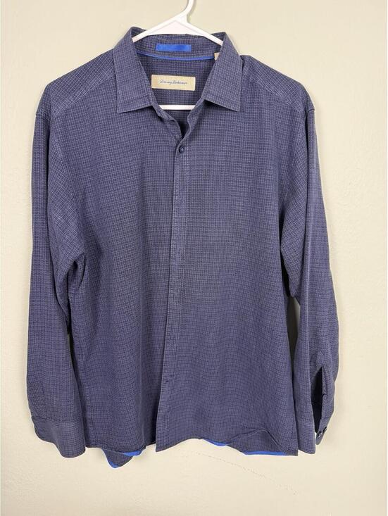 Tommy Bahama Other - Tommy Bahama Blue Micro‎ Check Button Up Shirt Men’s